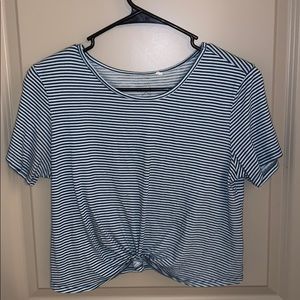 PacSun basics cropped striped tee